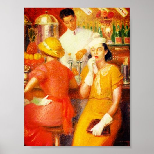 Soda Fontein - William Glackens (1935) Poster (Voorkant)