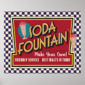 Soda Fountain Poster (Voorkant)