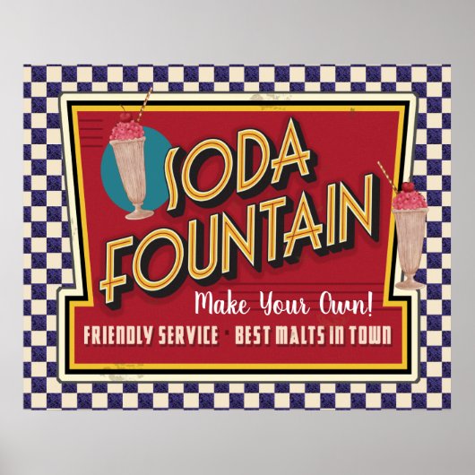 Soda Fountain Poster (Voorkant)