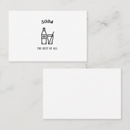 Soda het beste van allemaal visitekaartje (Voorkant / Achterkant)