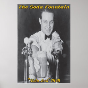 Soda Jerk - aangepast Poster of afdrukken