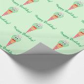 Soda Jerk Ice Cream Cone met Mint Chocolate Chip Cadeaupapier (Hoek)