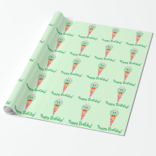 Soda Jerk Ice Cream Cone met Mint Chocolate Chip Cadeaupapier