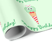 Soda Jerk Ice Cream Cone met Mint Chocolate Chip Cadeaupapier (Rol Hoek)