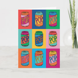 Soda-lichtgevende Pop Art Vaderdag Wenskaart Kaart