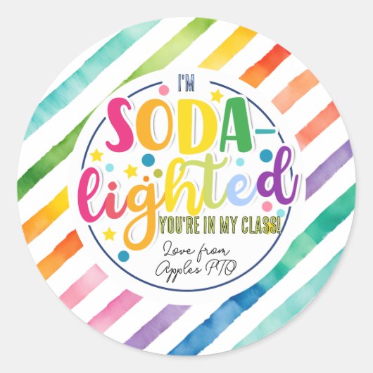 soda - lichtvolle waardering in vierkante sticker (Voorkant)