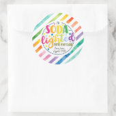 soda - lichtvolle waardering in vierkante sticker (Tas)