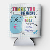 soda - lichtvolle waardering in vierkante sticker blikjeskoeler (Voorkant)