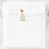 Soda meisje sticker (Tas)