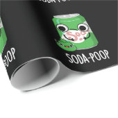 Soda Poop Funny Drink Pun Dark BG Cadeaupapier (Rol Hoek)