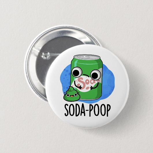 Soda Poop Funny Drink Pun Ronde Button 5,7 Cm (Voorkant /achterkant)