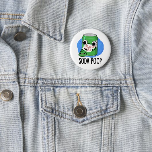Soda Poop Funny Drink Pun Ronde Button 5,7 Cm (In situ)