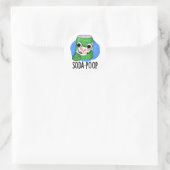 Soda Poop Funny Drink Pun Ronde Sticker (Tas)