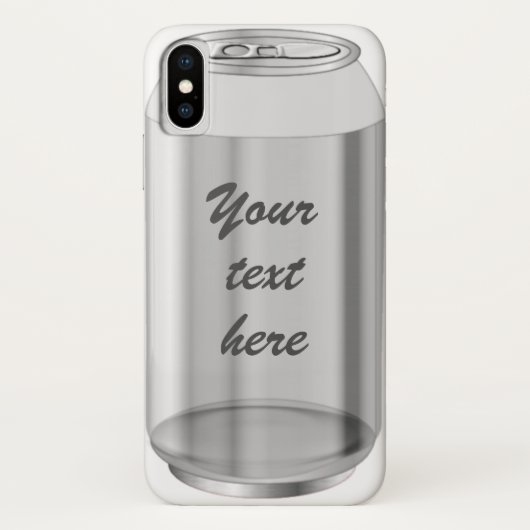 Soda pop aluminium blikje zilver Case-Mate iPhone case (Achterkant)