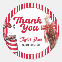 Soda Pop Baby Shower  Ronde Sticker