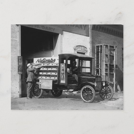 Soda Pop Bezorgwagen, 1924 Briefkaart (Voorkant)