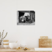 Soda Pop Bezorgwagen, 1924. Oude foto Poster (Keuken)