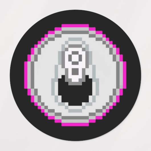 Soda Pop can Pixel Art - Roze Labels (Design 2)