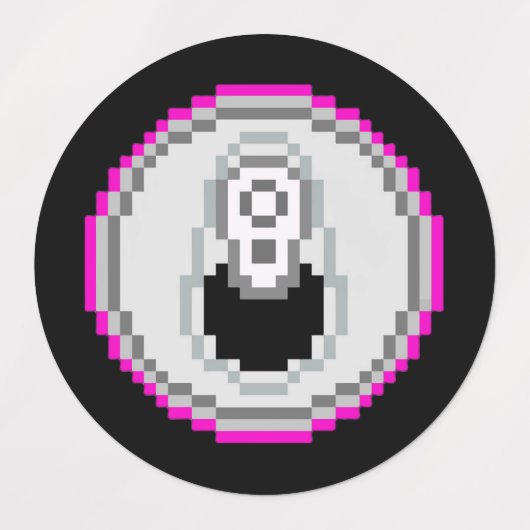 Soda Pop can Pixel Art - Roze Labels (Design 1)