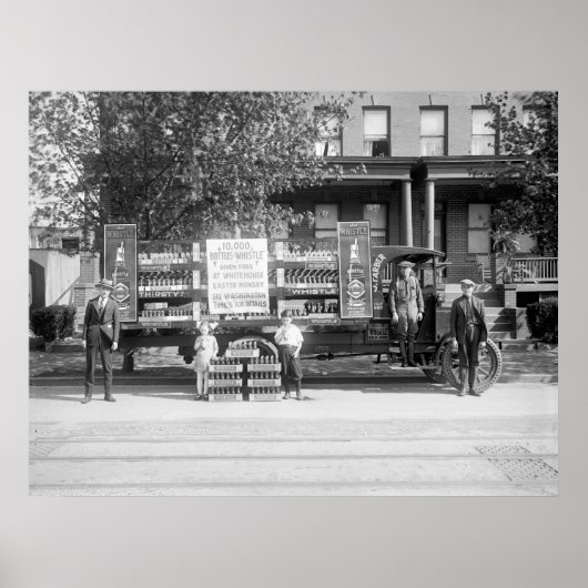 Soda Pop Delivery Truck, begin jaren twintig Poster (Voorkant)