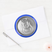 Soda Pop kan boven Ronde Sticker (Envelop)