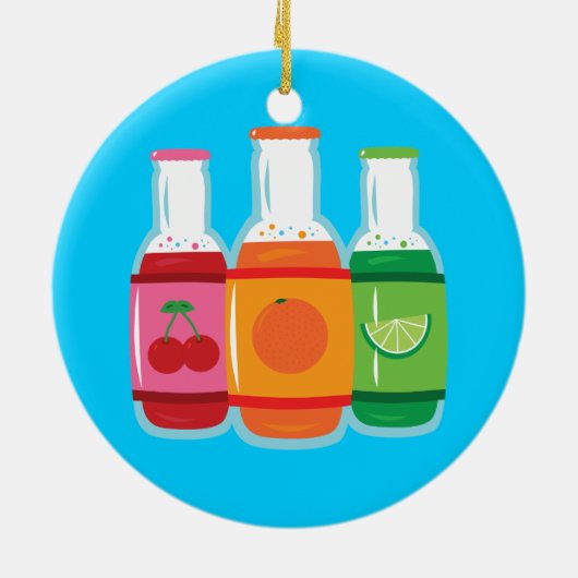 Soda-Poppen Keramisch Ornament (Achterkant)