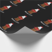 Soda-rn Cute Funny Soda Pun Dark BG Cadeaupapier (Hoek)