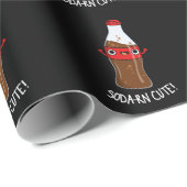 Soda-rn Cute Funny Soda Pun Dark BG Cadeaupapier (Rol Hoek)