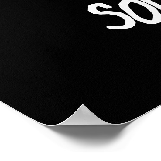 Soda-rn Cute Funny Soda Pun Dark BG Poster (Hoek)