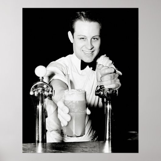 Soda Shop, 1936. Oude foto Poster (Voorkant)