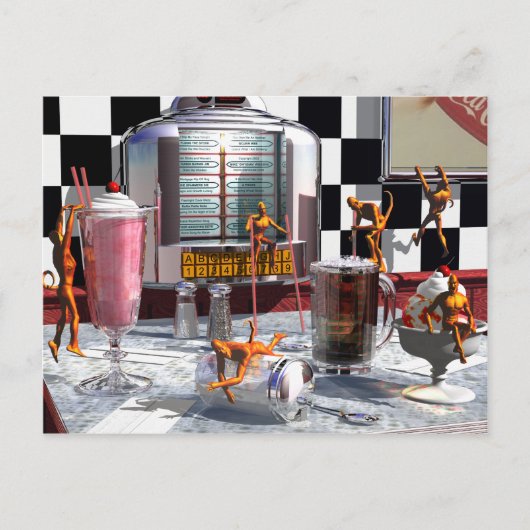 Soda Shop Demons Briefkaart (Voorkant)