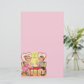  Soda Shop Valentijn Sweethearts Briefpapier (Staand voorkant)