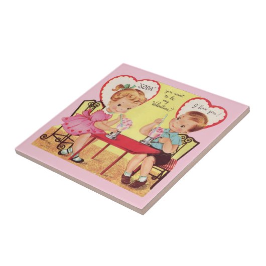  Soda Shop Valentijn Sweethearts Tegeltje (Zijkant)