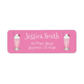 Soda Shoppe Strawberry Ice Cream Milkshake Shake Etiket (Voorkant)