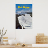 Soda Springs California Skigebied Reisposter Poster (Keuken)