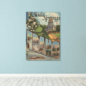 Soda Springs, Idaho - Grote lettertjes Canvas Afdruk (Insitu (Houten vloer))