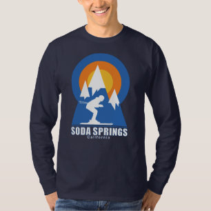 Soda Springs Ski Sunset Retro T-shirt