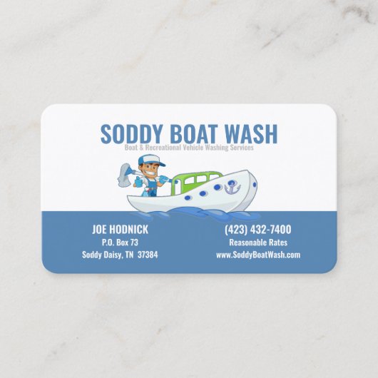 Soddy Boat Wash Visitekaartje (Voorkant)
