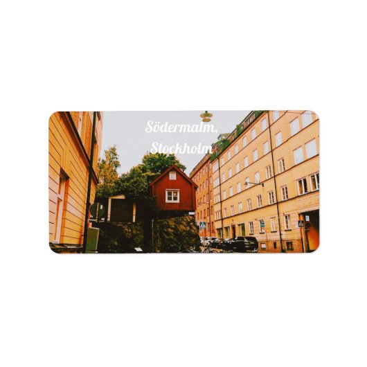 Södermalm, Stockholm, Zweden Etiket (Voorkant)