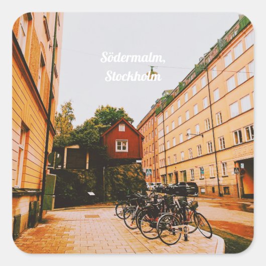 Södermalm, Stockholm, Zweden Vierkante Sticker (Voorkant)