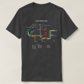 Sodor Railway Map TTC Style Dark 1 T-shirt (Design voorkant)