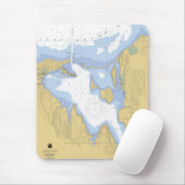 Sodus Bay NY Nautical Harbour Chart Mousepad Muismat (Met muis)