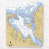 Sodus Bay NY Nautical Harbour Chart Mousepad Muismat (Voorkant)