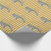 Soedan Bruin Safari Stripe met luipaard Cadeaupapier (Hoek)