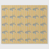 Soedan Bruin Safari Stripe met luipaard Cadeaupapier (Vlak)