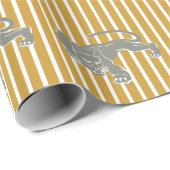 Soedan Bruin Safari Stripe met luipaard Cadeaupapier (Rol Hoek)
