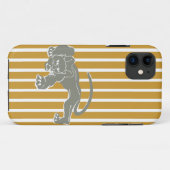 Soedan Bruin Safari Stripe met luipaard Case-Mate iPhone Case (Achterkant (horizontaal))