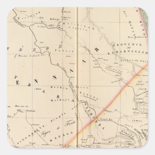 Soedan, Ethiopië Vierkante Sticker (Voorkant)