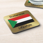 Soedan Flag+Text Onderzetter (Linkerzijde)