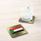 Soedan Flag+Text Onderzetter (Rechterzijde)